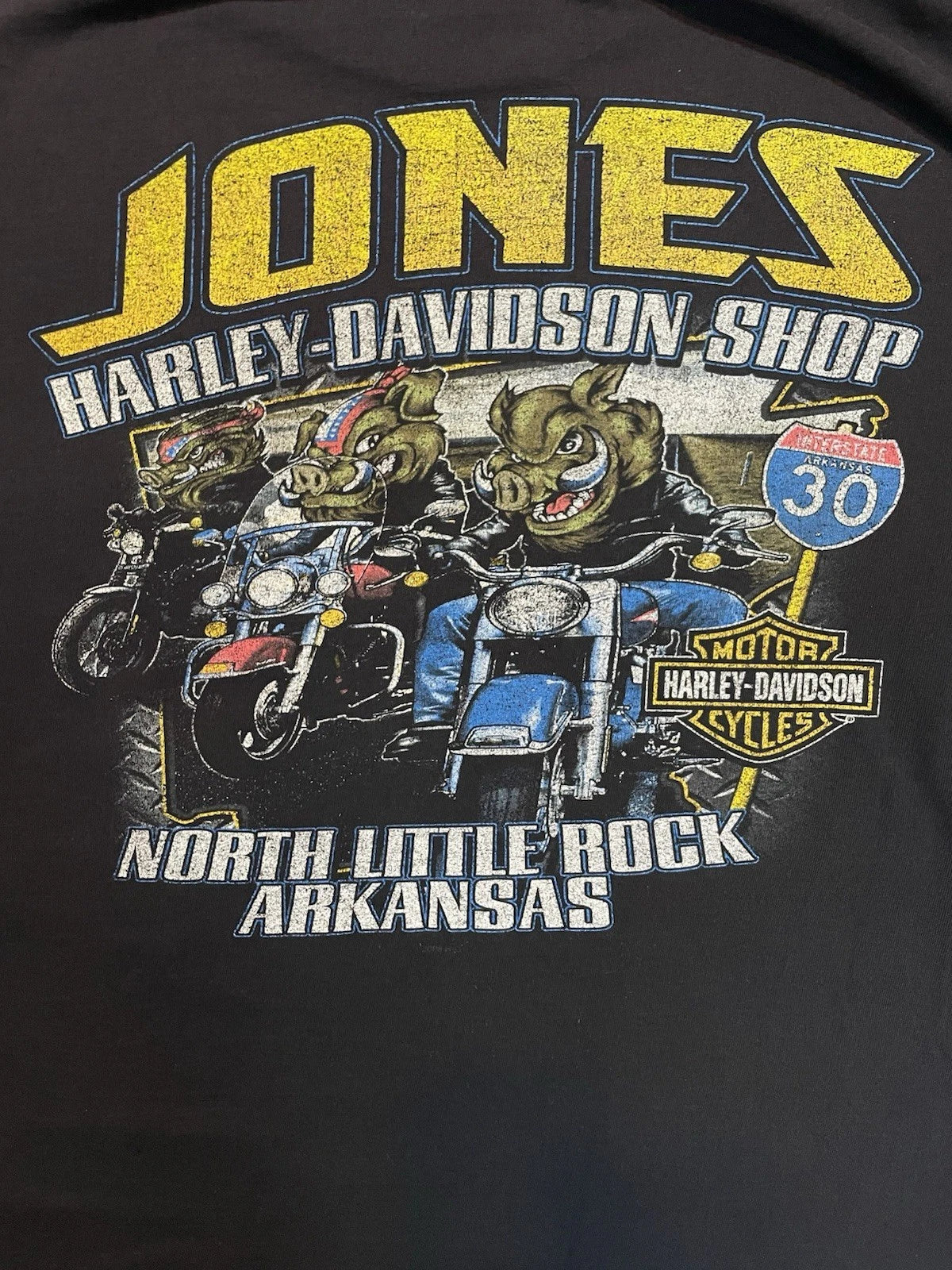 Harley Davidson 2XL T Shirt Beater Tank Jones Little Rock Arkansas Y2K  USA MADE