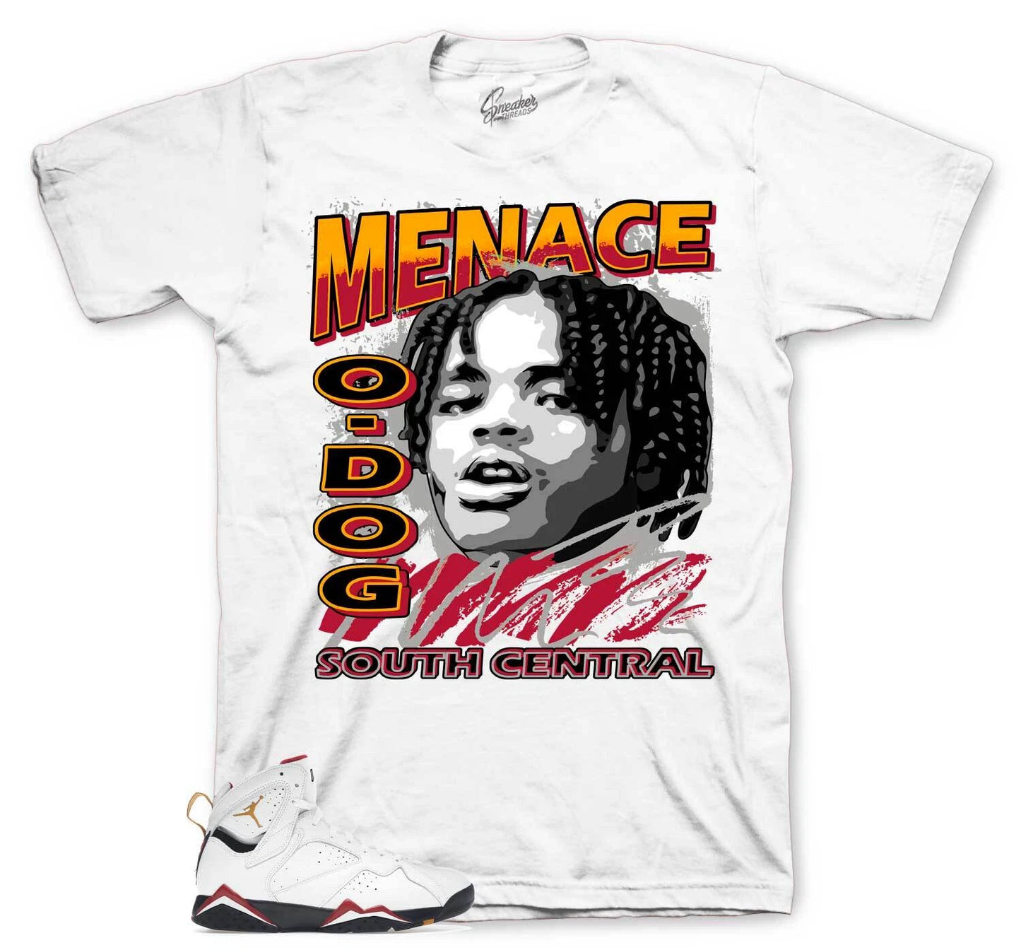 Shirt To Match Jordan 7 Cardinal Red Retro 7s Shoes  -  Nineties Sneaker Tee