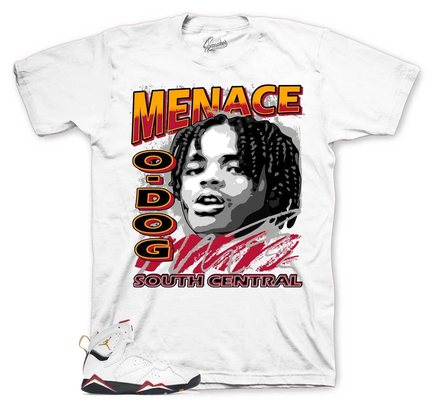 Shirt To Match Jordan 7 Cardinal Red Retro 7s Shoes  -  Nineties Sneaker Tee