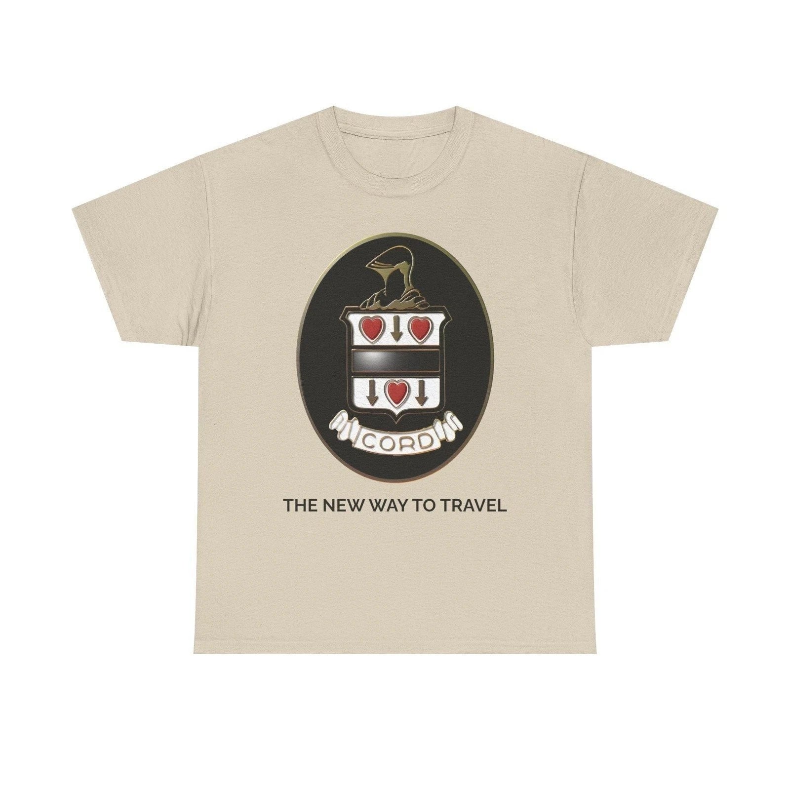 Classic Cord Automobile The New Way to Travel Logo T-shirt