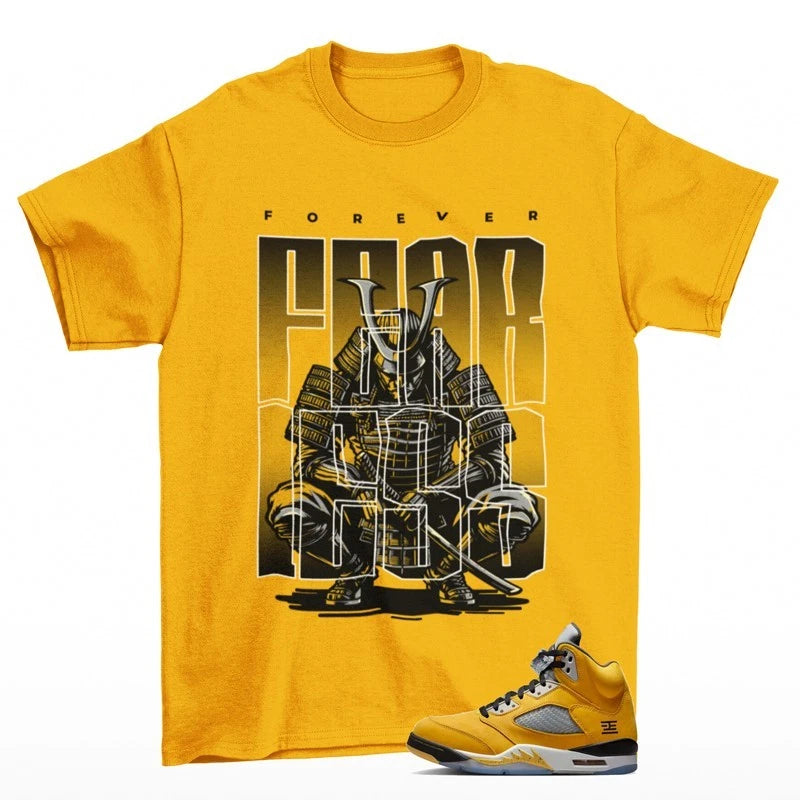 Fearless Sneaker Shirt Yellow to Match Jordan 5 Tokyo IO3372-700