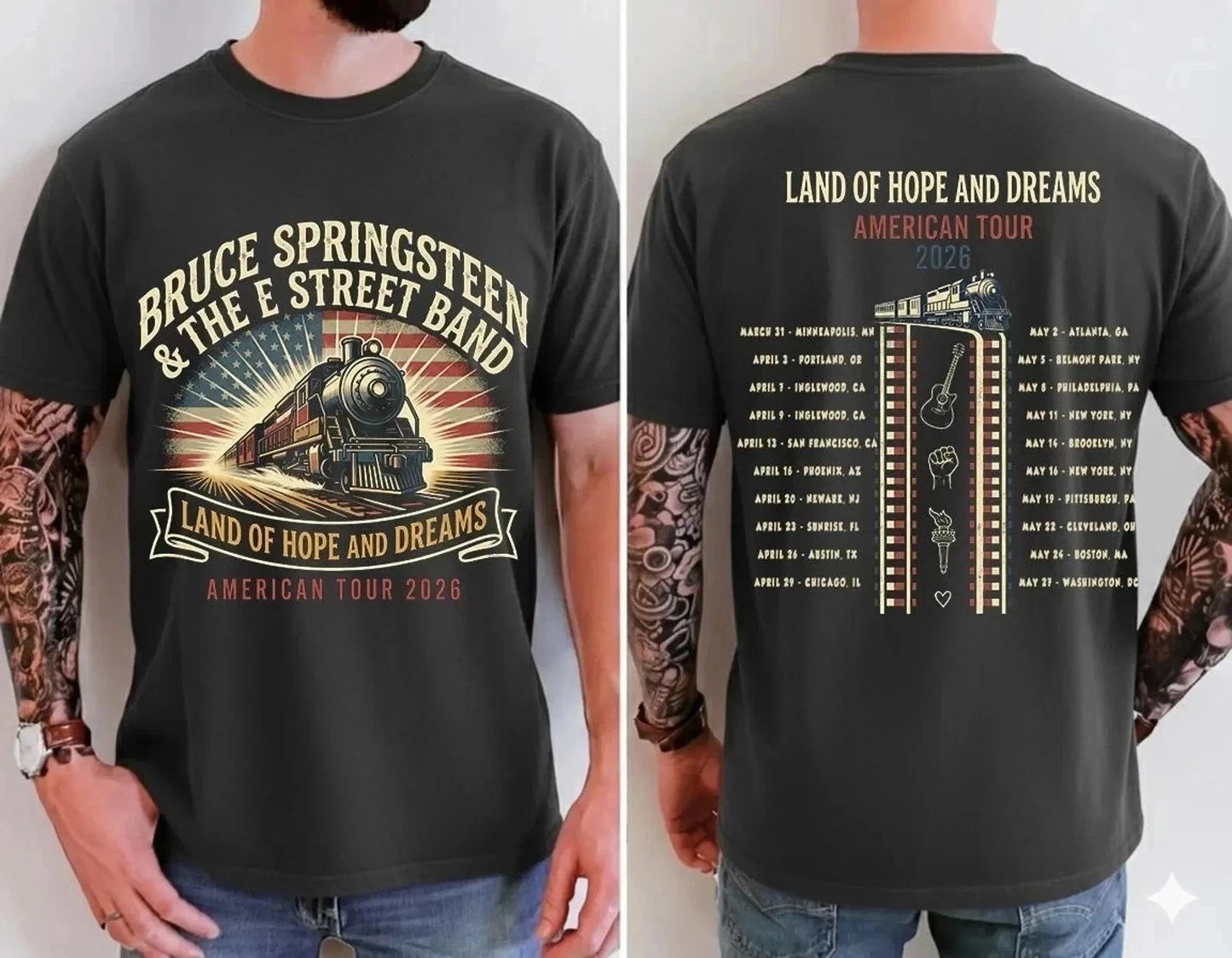 Bruce Springsteen E Street Band American Tour 2026 Hoodie Or T-shirt