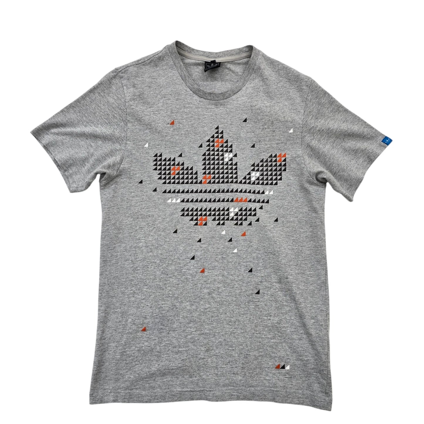 Adidas Men's Gray Cityscape Geometric Graphic T-Shirt Size S