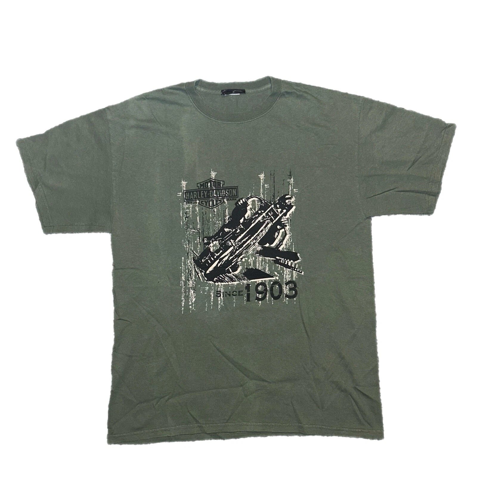 Harley Davidson Museum Special Edition Short Sleeve Graphic Green T-Shirt XL