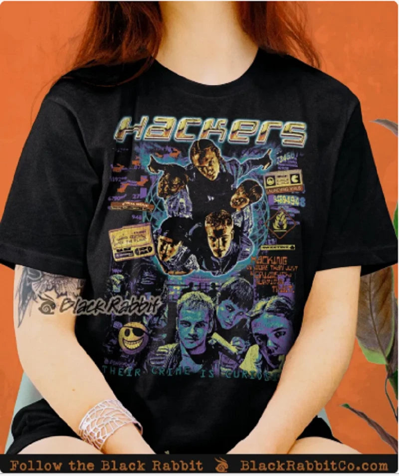 Hackers 1995 Their Crime Is Curiosity Retro Vintage 90s Unisex Classic T-Shirt
