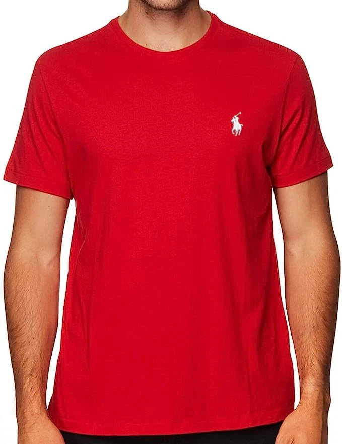Polo Ralph Lauren Mens Custom Fit Crew Neck  T Shirt in Red Sz XL