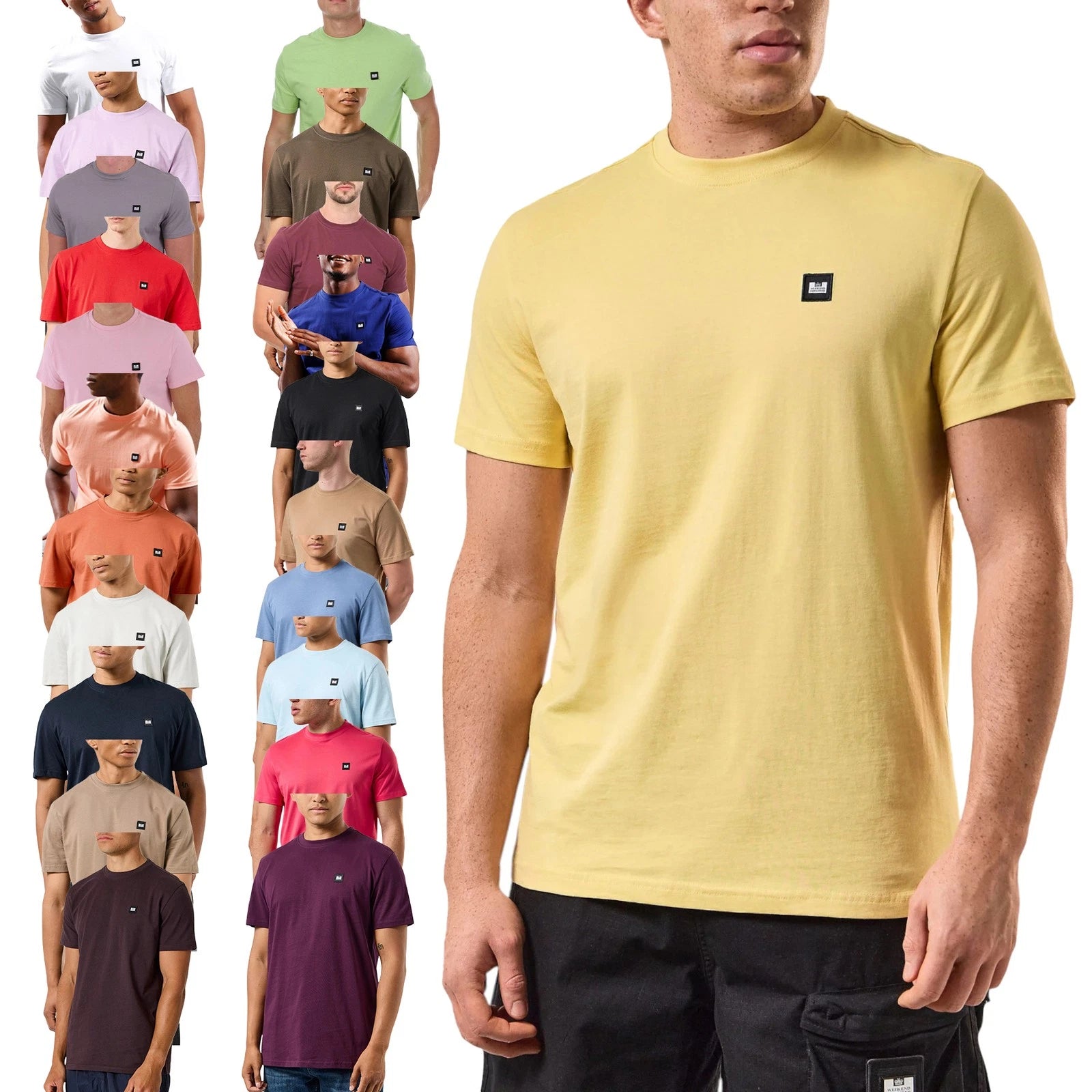 Weekend Offender Mens T Shirts Kingston Crew Neck Short Sleeve Plain Cotton Tops