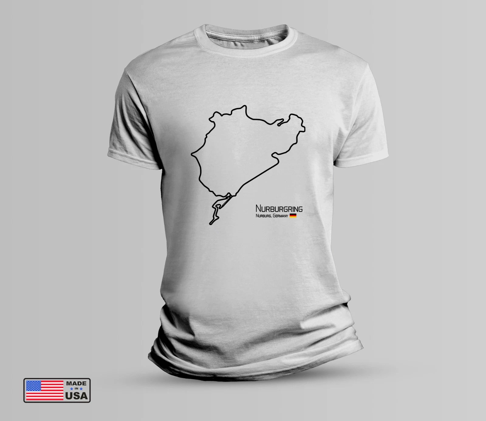 Nurburgring Circuit T Shirt White S M L XL Soft Cotton Nordschleife Race Track