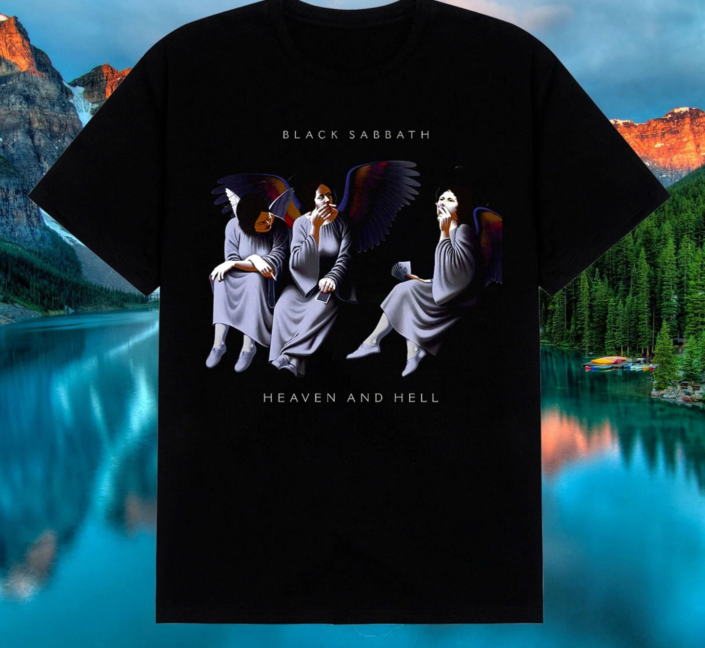 Black Sabbath ALBUM 1970 Heaven and Hell T Shirt S-5XL