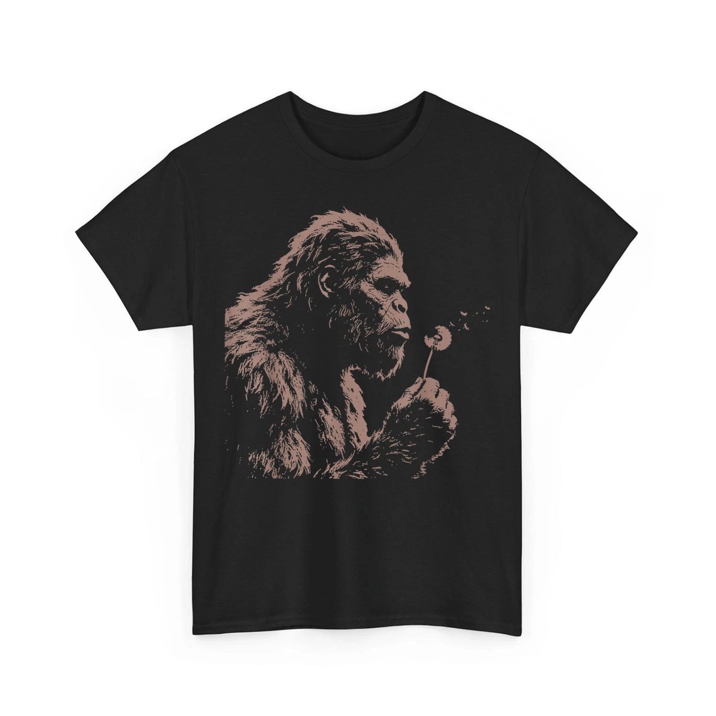 Blowing Wishes Funny Shirt, Bigfoot Blowing Dandelion Vintage Art T-Shirt
