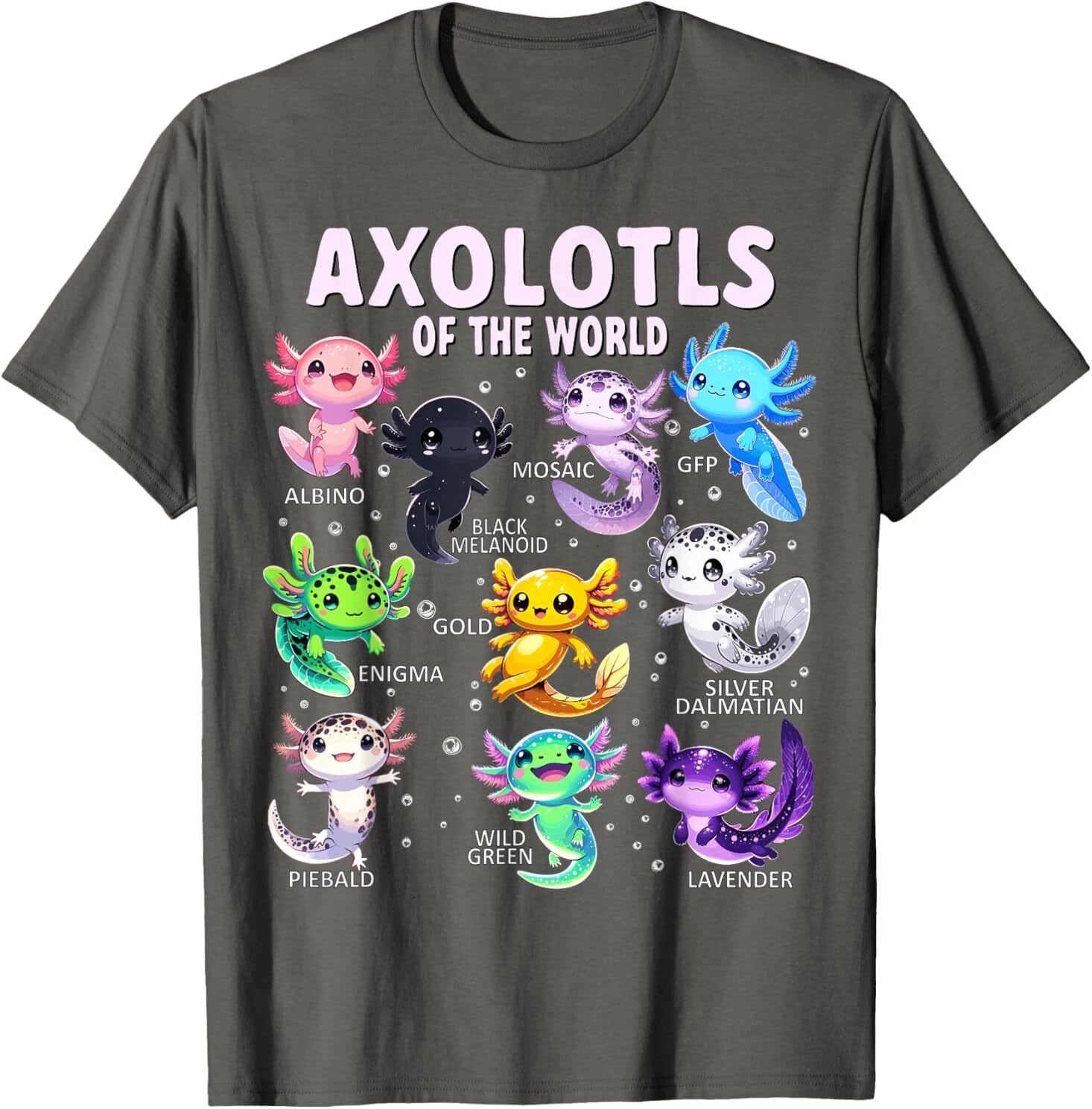 Axolotl Kawaii Axolotls of the World Axolotl Animals T-Shirt