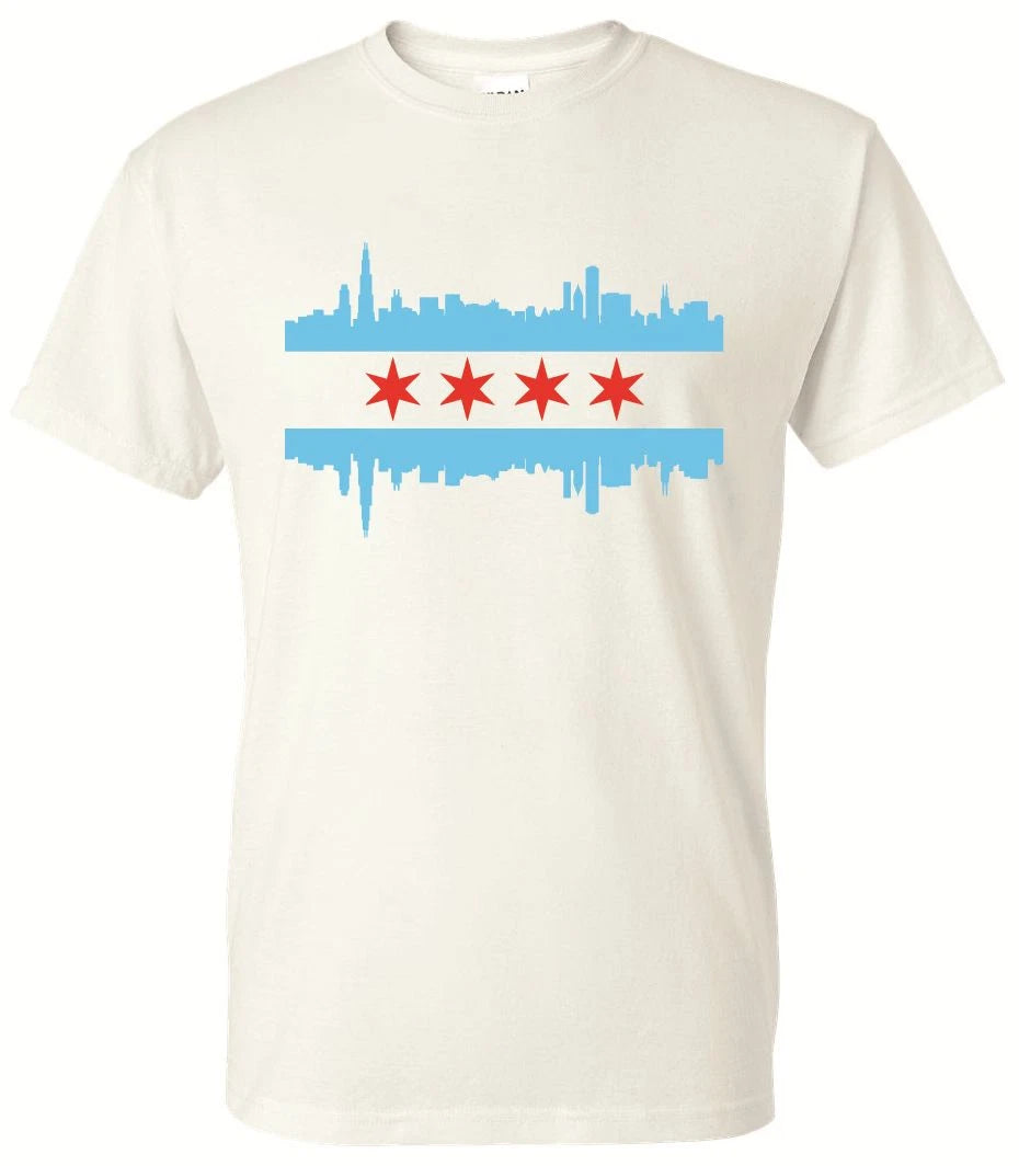 Custom T-Shirt - Chicago Flag Skyline