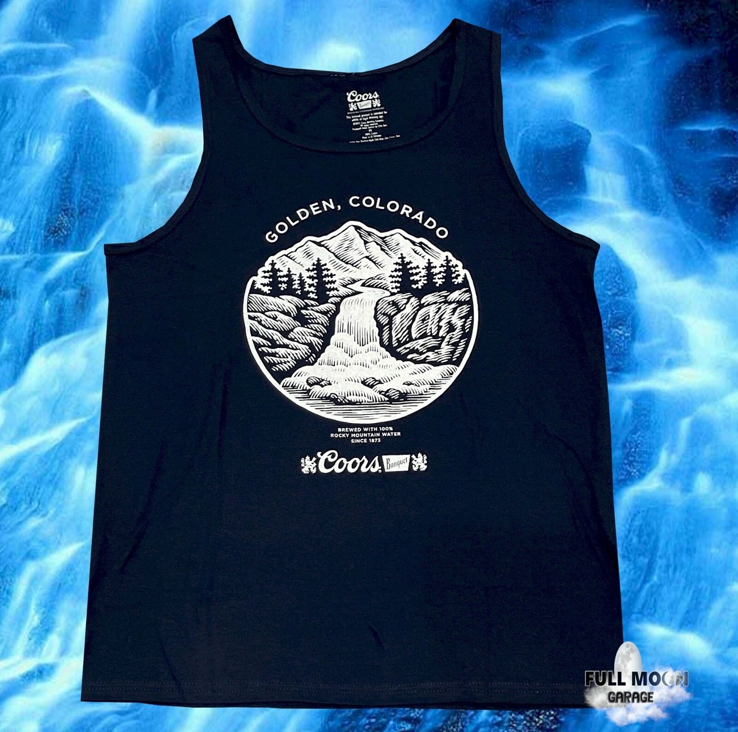 New Coors Classic Label Beer Navy Retro Logo Men's Vintage Tank Top T-Shirt