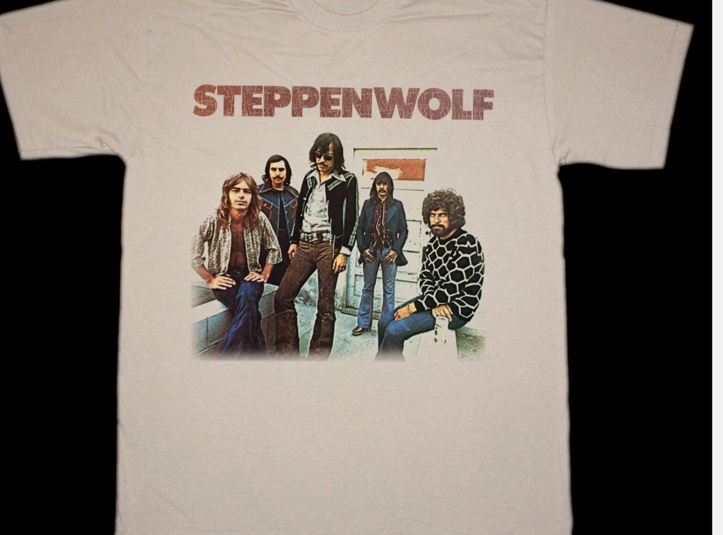 Retro BORN TO BE WILD Steppenwolf Band Shirt White Unisex Size S-5XL