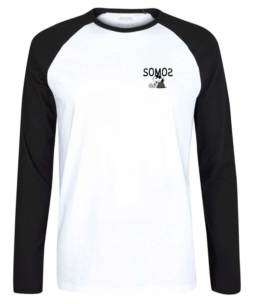 Somos Snoopy Is Relaxing Raglan Long Sleeve Unisex T Shirt
