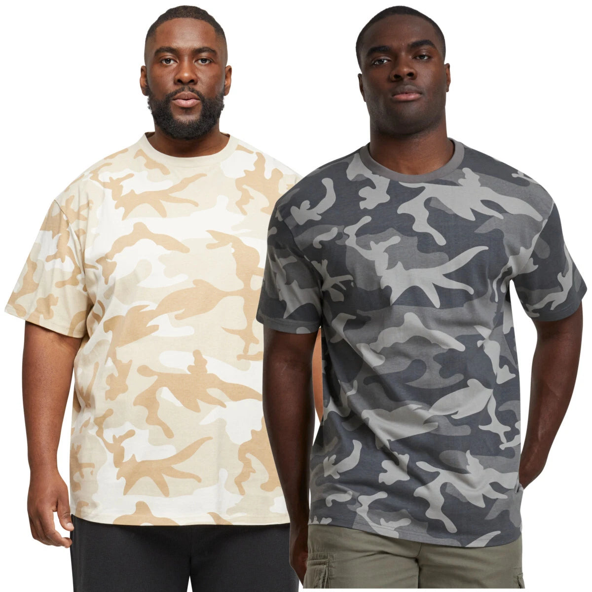 Urban Classics Men's Simple Oversized Camouflage T-Shirt Cotton New