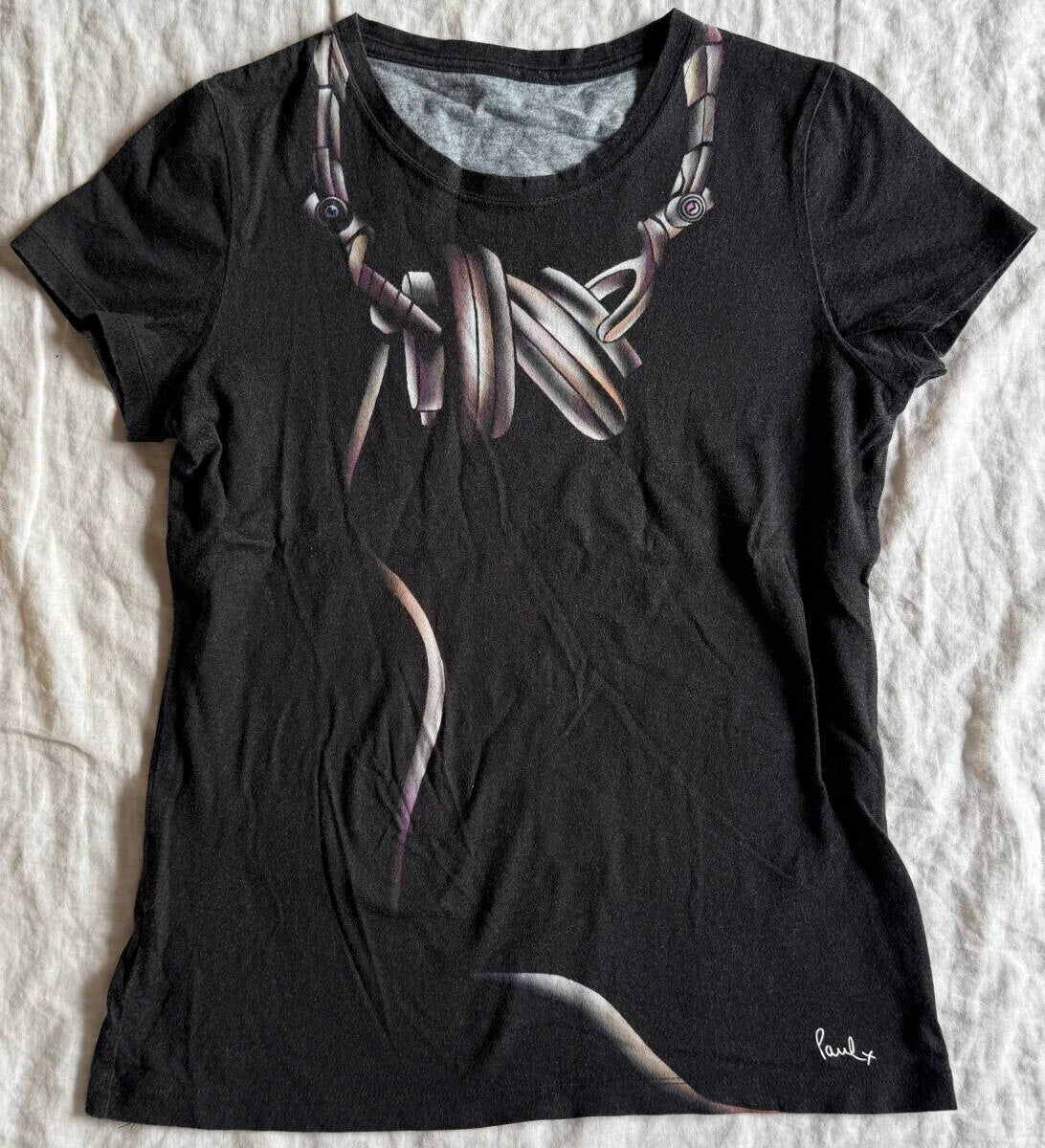 Paul Smith M T-Shirt Simple Patterned Cotton Japan