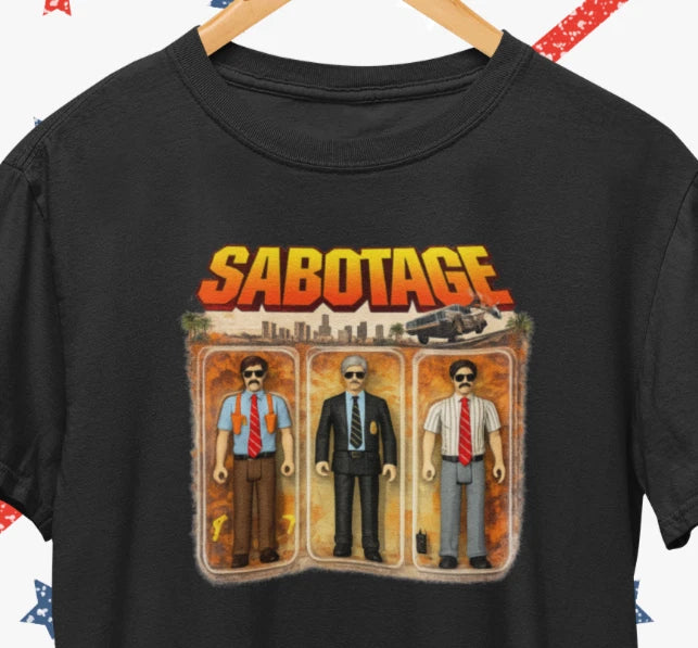 Sabotage Vintage Figure T-Shirt /Hip Hop Beastie Boys Punk Retro Rock Tee