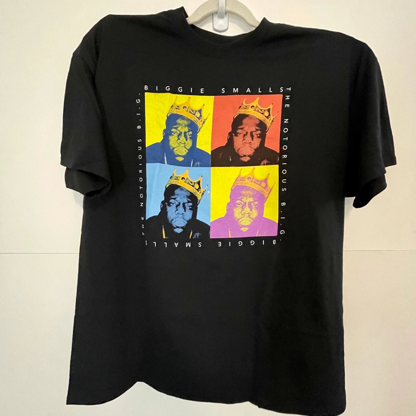 NWT Biggie Smalls "The Notorious B.I.G." Mens Black Classic Vintage Pop Art