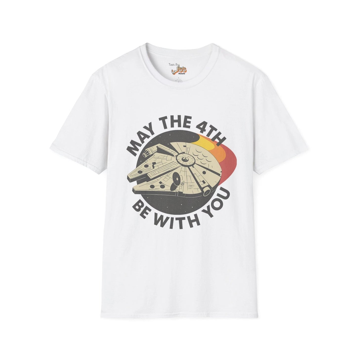 May the 4th Be With You T-Shirt | Millennium Falcon Retro | Tees.By.Natalie