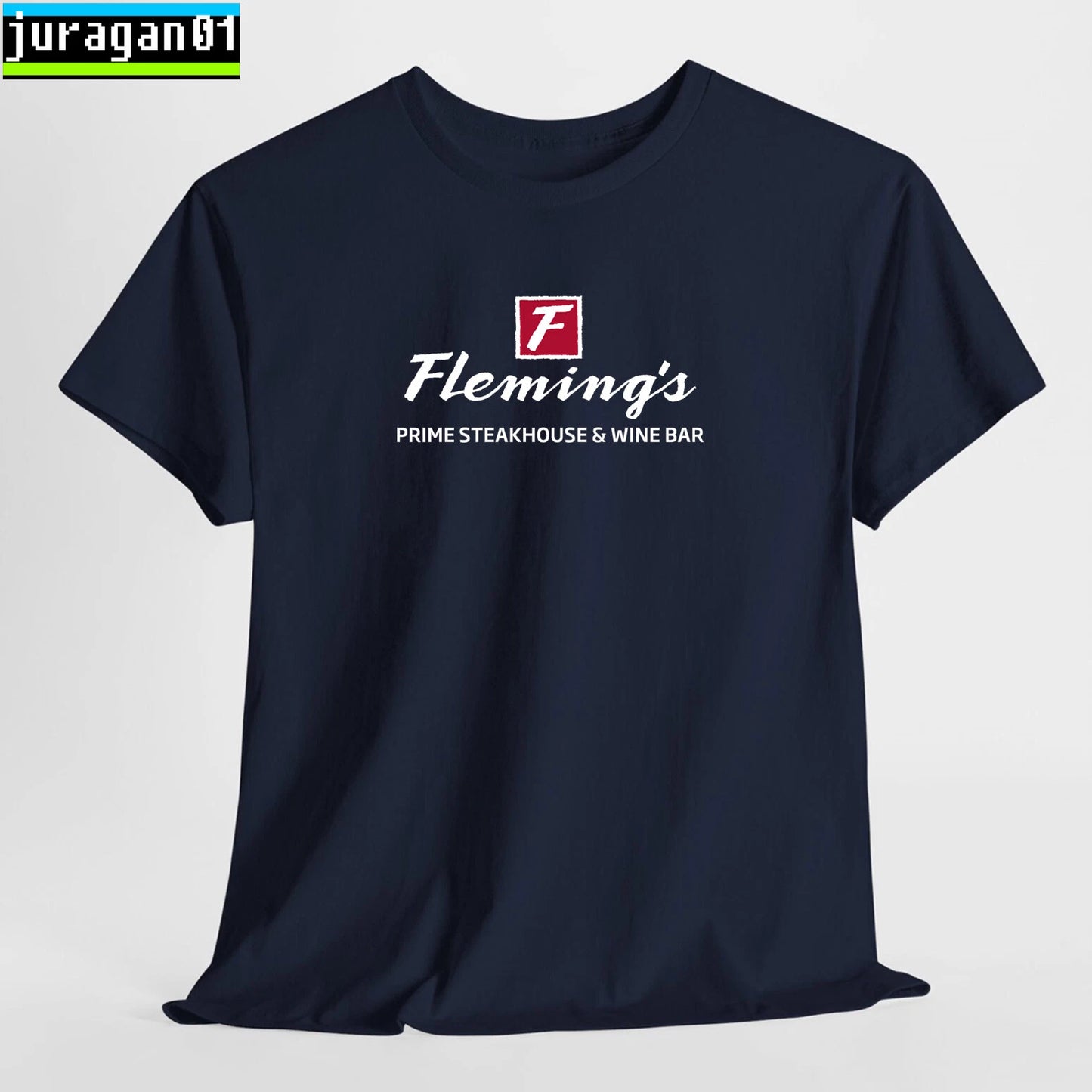 Fleming's Prime Steakhouse T-Shirt Logo Many Colors Size S to 5XL Made in USA