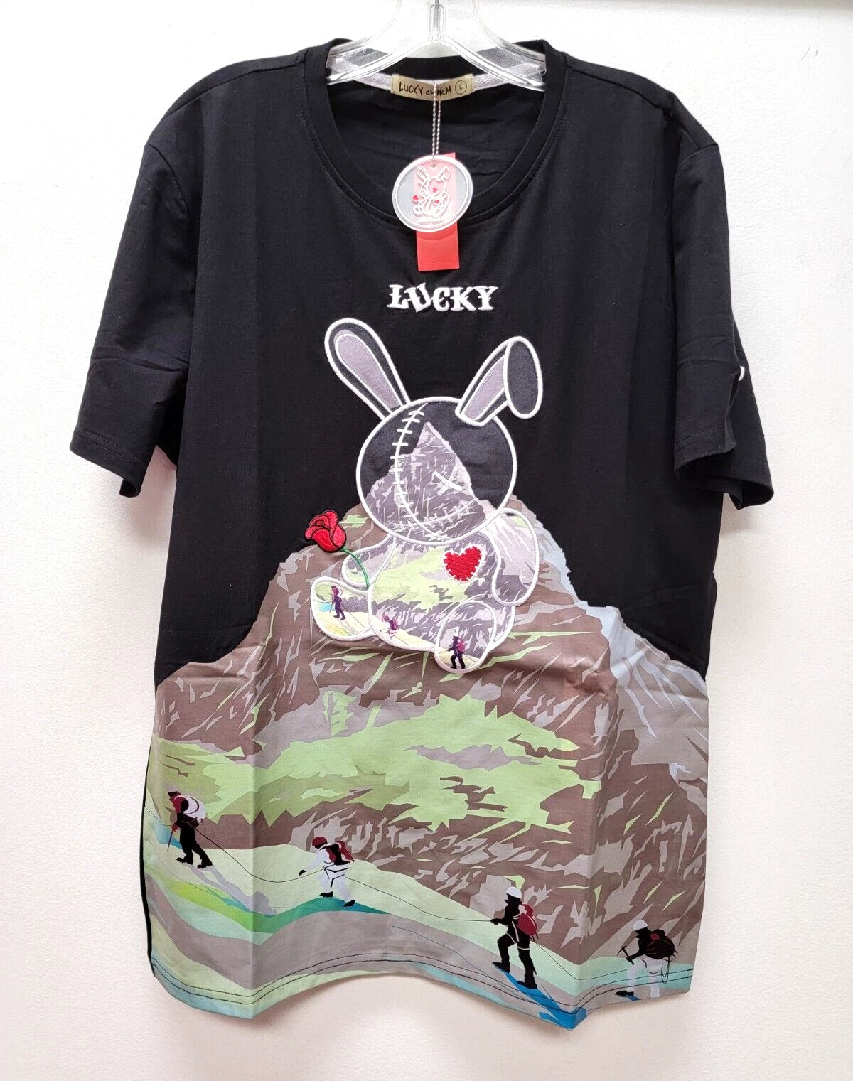 New! BKYS Men's Lucky Charm Original Print Quality Top T-Shirt Black