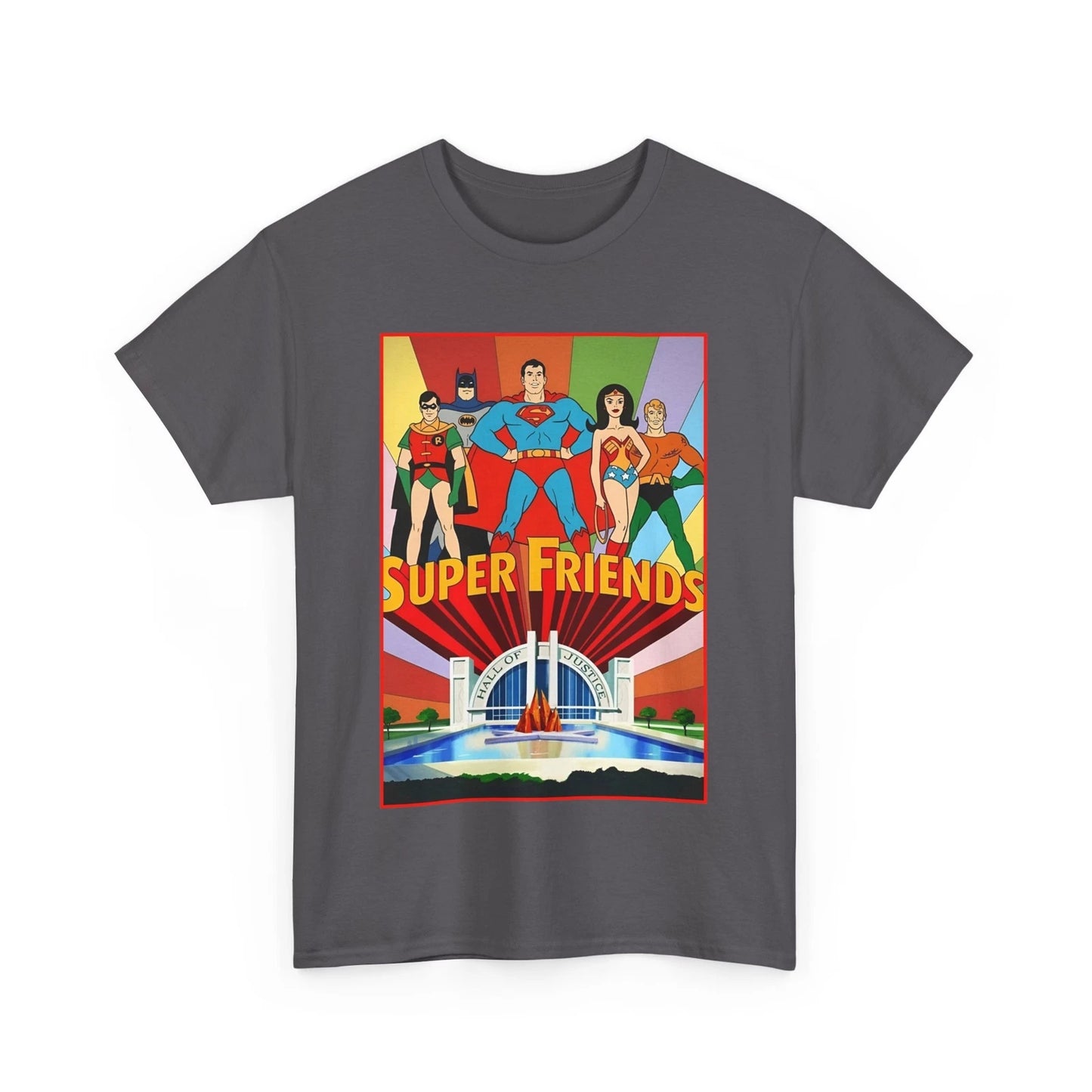 Super Friends T-Shirt Batman Superman Wonder Woman Robin Hanna Barbera DC Tee