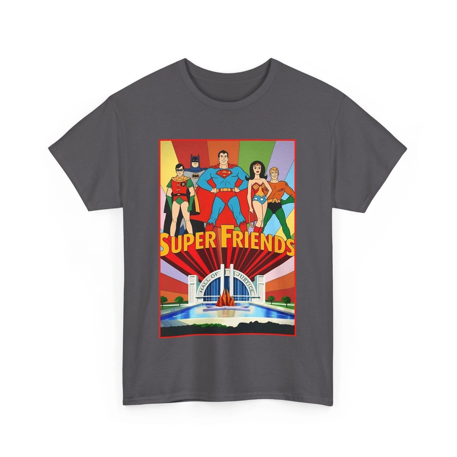 Super Friends T-Shirt Batman Superman Wonder Woman Robin Hanna Barbera DC Tee