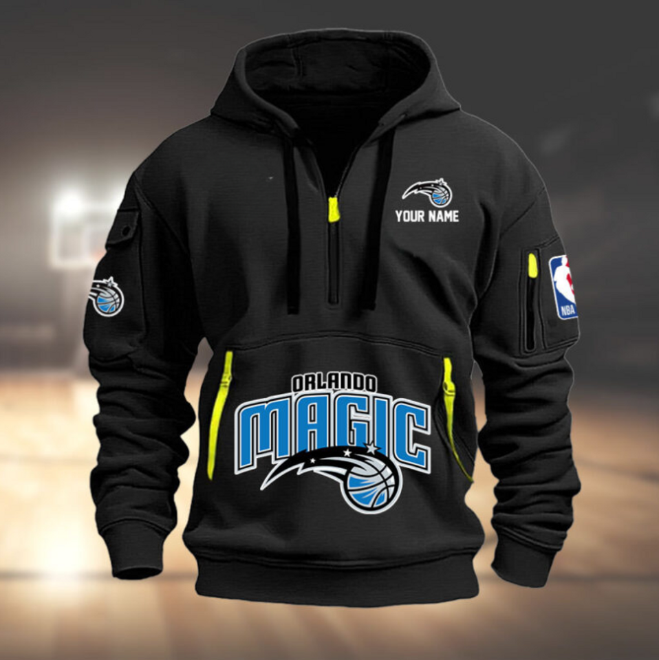 Personalize Orlando Basketball Team Quarter Zip Hoodie