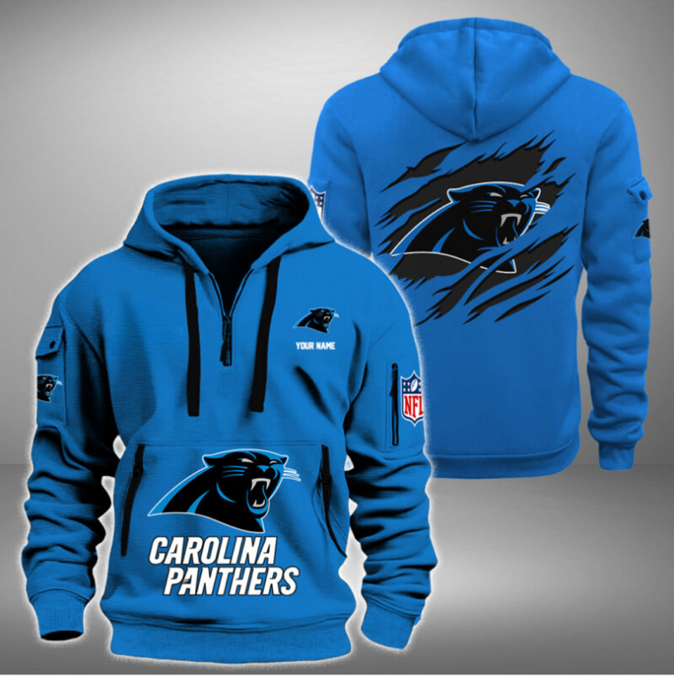 Personalize Carolina Football Team Quarter Zip Hoodie