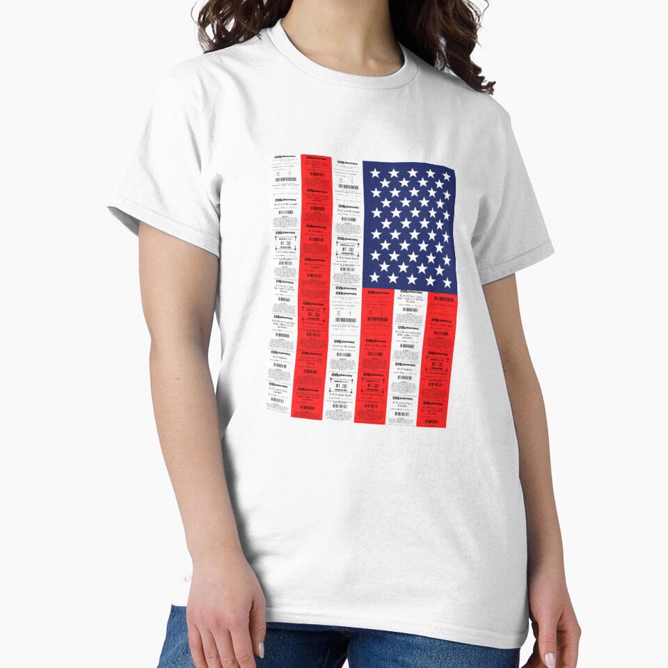 CVS Receipts Funny CVS | United States Flag Funny US Flag by CuddleStore