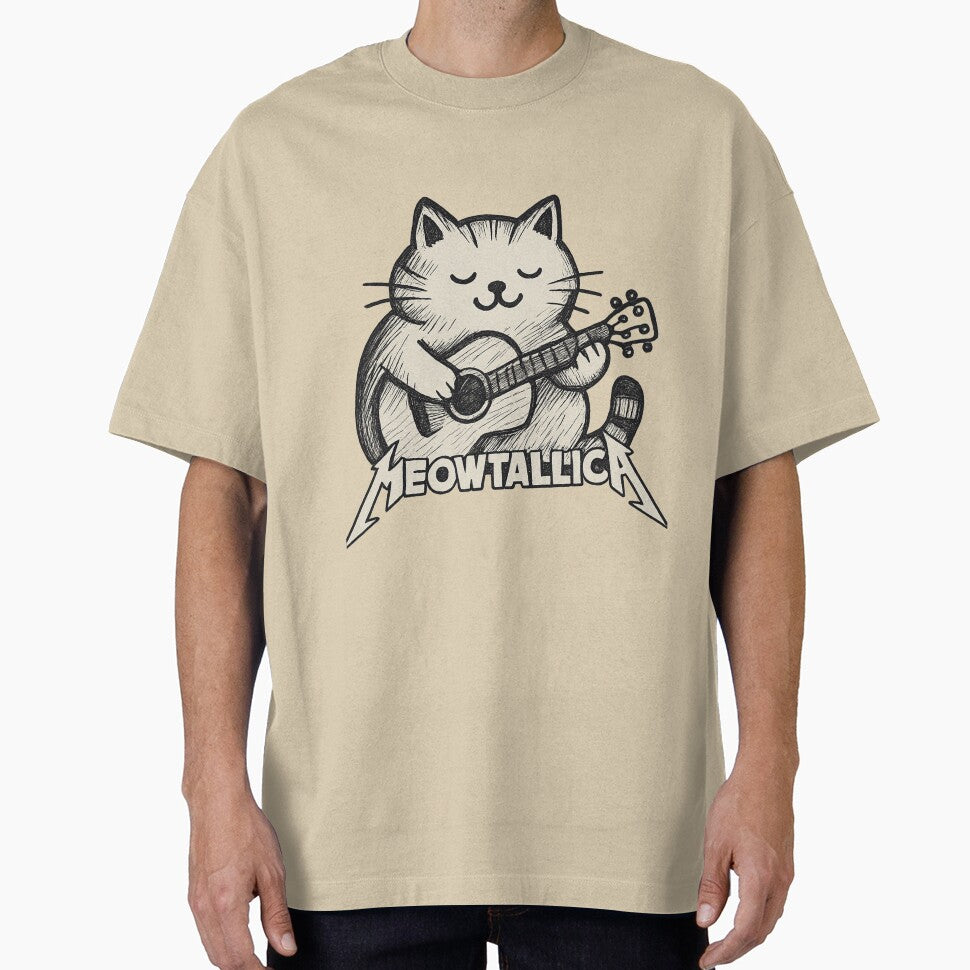 Meowtallica: Feline Guitarist in Metal Style by Tourloutoart24